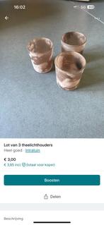 Set van 3 theelichthouders, Ophalen of Verzenden