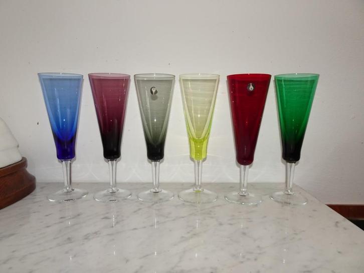 6 ANTIEK BOOMS GLAS GLAZEN RUPEL ANTWERPEN BOOM URAAN, Antiek en Kunst, Antiek | Glaswerk en Kristal, Ophalen