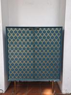Turkooisblauwe buffetkast, Huis en Inrichting, Kasten | Buffetkasten, Ophalen, Gebruikt, 50 tot 100 cm, Minder dan 100 cm
