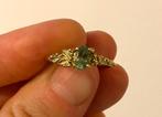 Ring goud met groene steen / 17 mm, Ophalen, Nieuw, 17 tot 18, Met edelsteen