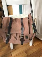 Sac à bandoulière en toile mixte, Ophalen of Verzenden, Nieuw, Bruin, Leer