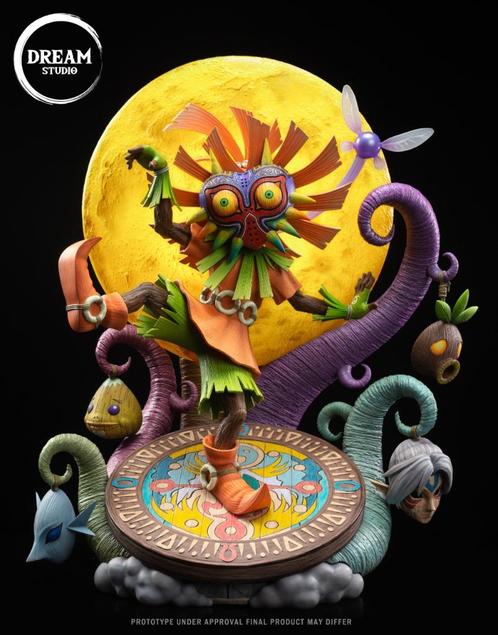 Dreamstudio Skull Kid Yellow Moon with damage, Collections, Statues & Figurines, Comme neuf, Fantasy, Enlèvement ou Envoi