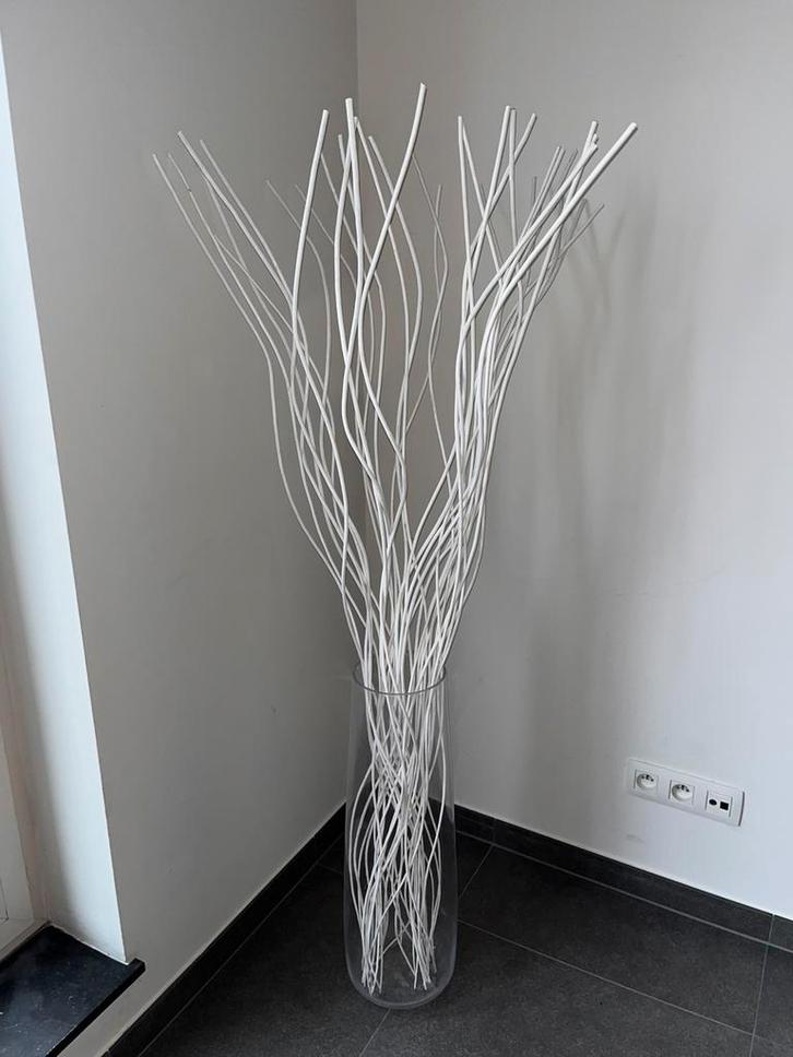 VAAS + DECORATIEVE TAKKEN, Huis en Inrichting, Woonaccessoires | Droogbloemen, Zo goed als nieuw, Ophalen