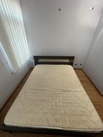 Complete slaapkamer zonder matras., Huis en Inrichting, 160 cm, Bruin, 220 cm, Zo goed als nieuw