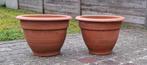 Terracotta bloempotten, Tuin en Terras, Bloempotten, Gebruikt, Minder dan 40 cm, Terracotta, Ophalen