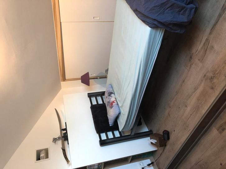 Eenpersoonsbed, Huis en Inrichting, Slaapkamer | Beddengoed, Zo goed als nieuw, Eenpersoons, Wit, Ophalen