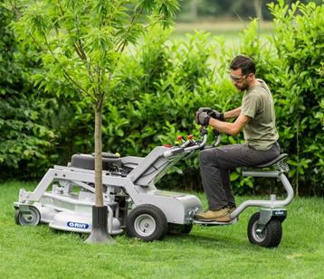 Proffesionele Grinn XM90A + ride on zit - Splinternieuw, Neuf, Grinn, Tondeuses à gazon à essence, Démarrage électrique