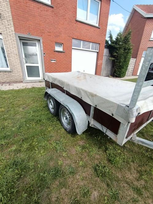 Dubbele as aanhangwagen, Auto diversen, Aanhangers en Bagagewagens, Zo goed als nieuw, Ophalen of Verzenden