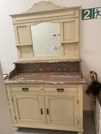 Lavabo kast met spiegel. Handgemaakt in 1923, gerestaureerd, Antiek en Kunst, Ophalen