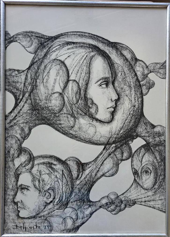 Set van 2 werken van Charles Delporte, Antiek en Kunst, Kunst | Schilderijen | Modern, Ophalen