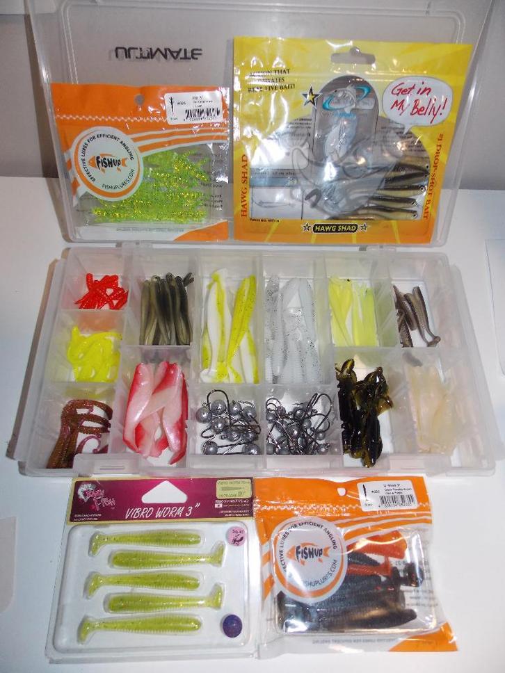 Box shads pour perche, Sports nautiques & Bateaux, Pêche à la ligne | Poissons prédateurs, Neuf, Ensemble complet, Enlèvement ou Envoi