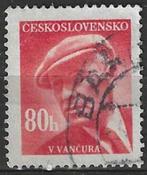 Tsjechoslowakije 1945 - Yvert 493 - Vladislav Vancura  (ST), Postzegels en Munten, Overige landen, Verzenden, Gestempeld