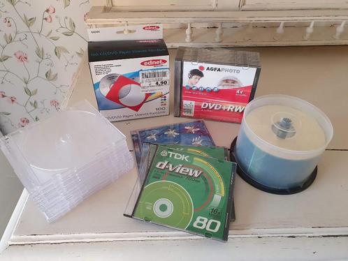 DVD+RW - CD recordable   Agfa TDK   Ednet paper sleeves, Computers en Software, Beschrijfbare discs, Nieuw, Dvd, Herschrijfbaar