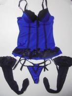 jarretel bustier en panty's, Kleding | Dames, Ondergoed en Lingerie, Verzenden, Setje