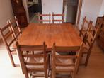 table carrée en chêne avec 8 chaises, Maison & Meubles, Comme neuf, 100 à 150 cm, 100 à 150 cm, Chêne