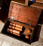Mooi oud houten bowlingspel, Kinderen en Baby's, Speelgoed | Buiten | Opblaasfiguren, Ophalen, Gebruikt
