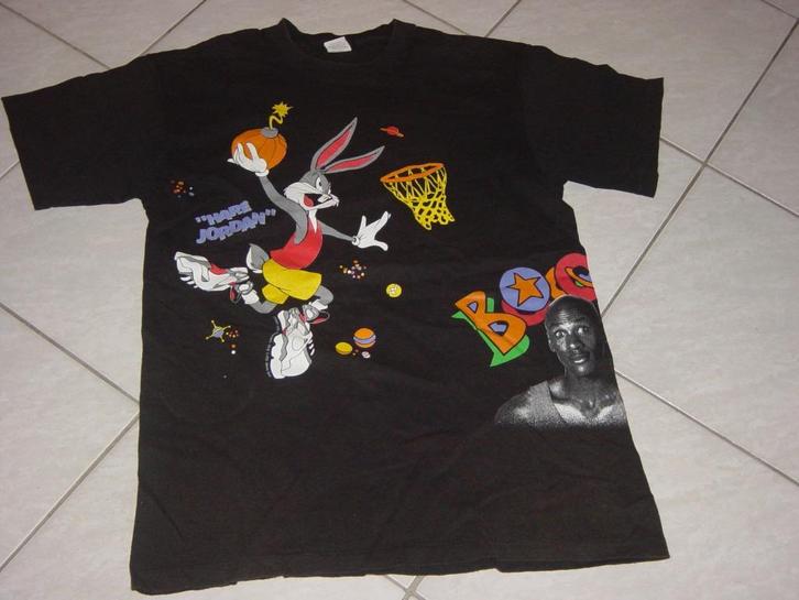 heren t-shirt space jam michael jordan large, Kleding | Heren, T-shirts, Gedragen, Maat 52/54 (L), Zwart, Ophalen