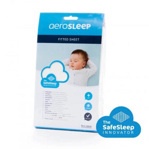 AeroSleep Fitted Sheet 60x120cm | ecru, Kinderen en Baby's, Kinderkamer | Beddengoed, Nieuw, Ophalen