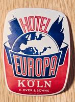 Hotel Europa Köln - Etiquette ancienne - Label 224, Enlèvement ou Envoi