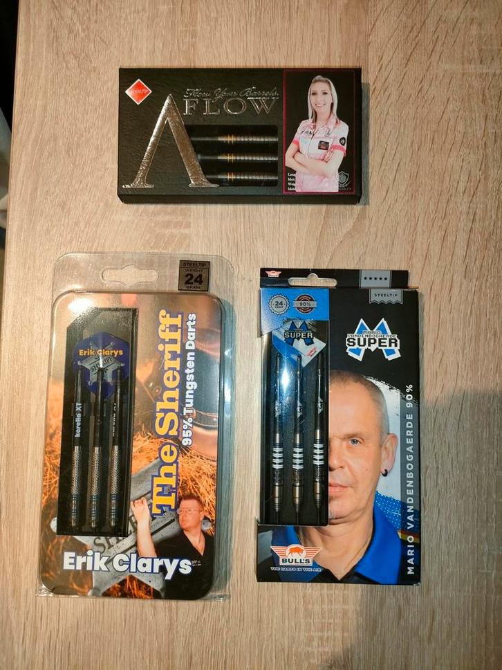 Darts Fallon & Mario & Erik Clarys, Sports & Fitness, Fléchettes, Comme neuf, Fléchettes, Enlèvement