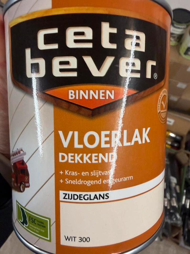 Cetabever dekkend witte vloerlak 0,75liter, Hobby & Loisirs créatifs, Peinture, Neuf, Enlèvement ou Envoi