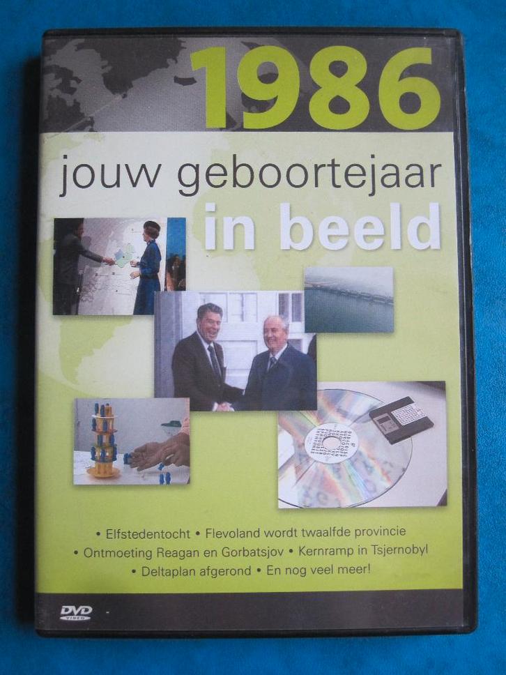 Jouw geboortejaar in beeld 1986, Cd's en Dvd's, Dvd's | Documentaire en Educatief, Zo goed als nieuw, Politiek of Geschiedenis