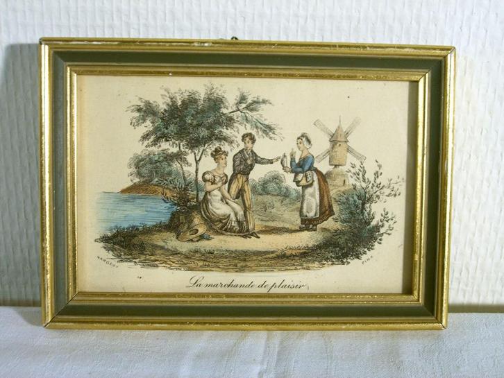 Gravure van Nageot La marchande de plaisir., Antiek en Kunst, Kunst | Etsen en Gravures, Ophalen of Verzenden