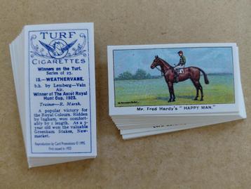 Winners on the Turf complete set 25 chromos paarden REPRO beschikbaar voor biedingen