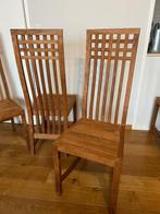 4 teakhout/teakhouten stoelen, Ophalen, Gebruikt, Hout, Vier