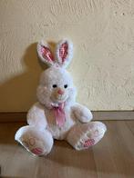 knuffel konijn haas wit roze 60 cm, Ophalen of Verzenden, Gebruikt, Konijn