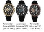 Aeromeister Driver AM5101 AM5102 AM5103 + Andere modellen !, Bijoux, Sacs & Beauté, Montres | Hommes, Cuir, Acier, Montre-bracelet