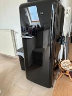 SMEG FRIGO ZWART, Avec compartiment congélateur, Comme neuf, 200 litres ou plus, 60 cm ou plus