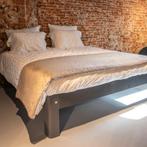 Auping Auronde 160 x 200 cm leigrijs, Huis en Inrichting, Slaapkamer | Bedden, Ophalen, Gebruikt, Auping model 1000, Tweepersoons