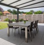 Tafel + 6 stoelen, Tuin en Terras, Ophalen, Zo goed als nieuw