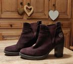 Bottines à talon aubergine 38 US Polo ASSN, Comme neuf, Enlèvement ou Envoi