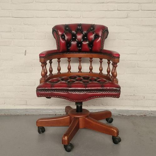 Captain Swivel – Antiek Rood, Huis en Inrichting, Bureaustoelen, Zo goed als nieuw, Bureaustoel, Rood, Ophalen of Verzenden