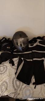 Moto jas met Helm, Vélos & Vélomoteurs, Casques de cyclomoteur, Comme neuf, Enlèvement ou Envoi
