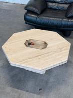 Table basse en travertin massif brutaliste minimaliste, Maison & Meubles, Moins de 50 cm, 50 à 100 cm, Comme neuf, Enlèvement