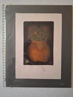 Ets/aquatint "The Bouquet" uit 2000 onbekende kunstenaar, Antiek en Kunst, Kunst | Etsen en Gravures, Ophalen of Verzenden