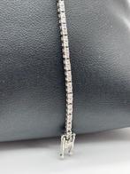 18 karaat wit gouden tennis armband met aankoopbewijs, Handtassen en Accessoires, Armbanden, Ophalen, Zo goed als nieuw, Wit