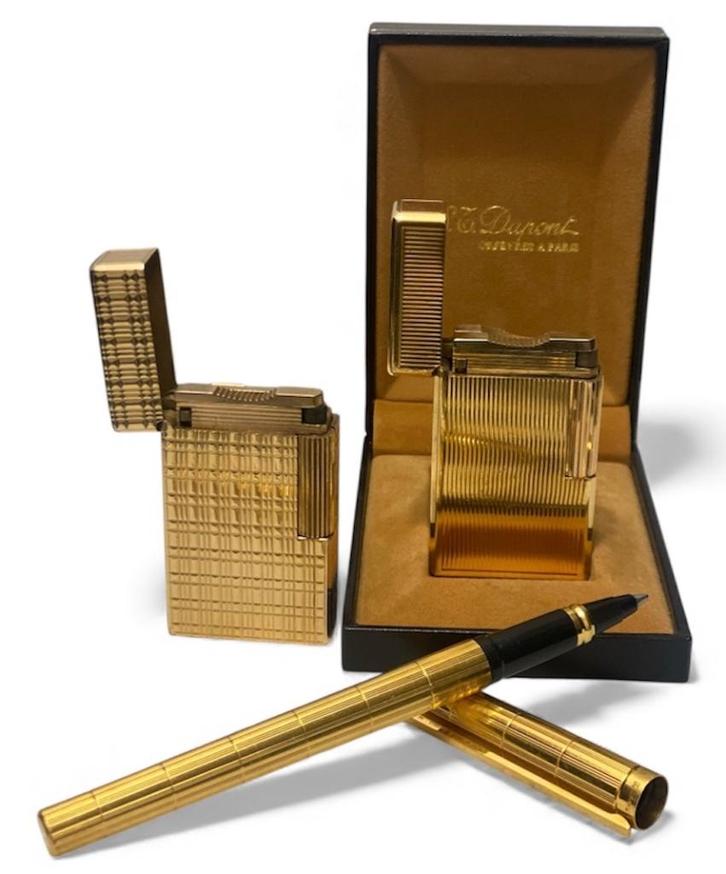 Lot de briquets & stylo de collection S.T. Dupont + Zippo, Verzamelen, Rookartikelen, Aanstekers en Luciferdoosjes, Gebruikt, Aansteker