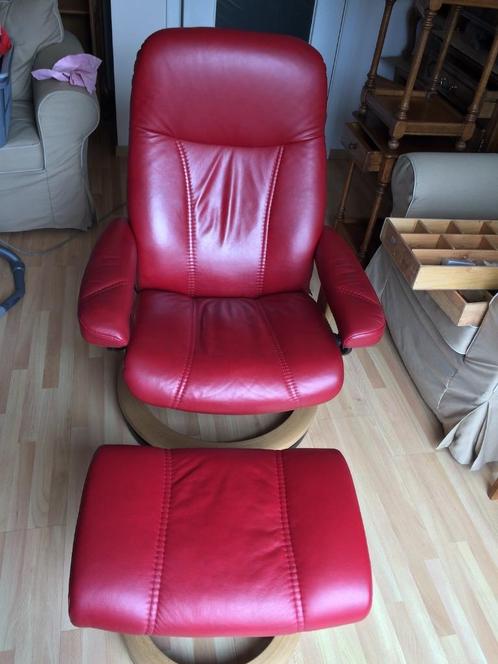 Stressless nieuwstaat!, Huis en Inrichting, Fauteuils, Zo goed als nieuw, Hout, Leer, Ophalen