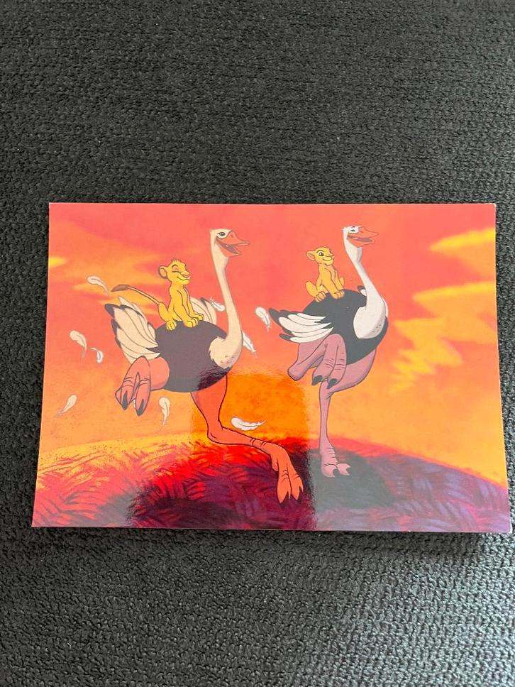 Postkaart The Lion King Struisvogels, Verzamelen, Disney, Verzenden