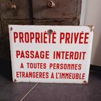 Geëmailleerde plaat - privébezit, Antiek en Kunst, Ophalen of Verzenden