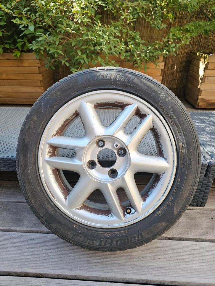 Pneu sur jante renault., Auto-onderdelen, Banden en Velgen, Banden en Velgen, 15 inch, 185 mm, Personenwagen, Gebruikt, Ophalen