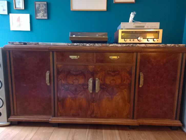 Art deco dressoir, Huis en Inrichting, Kasten | Dressoirs, Zo goed als nieuw, Glas, Ophalen