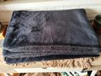 Donkerblauw dikke fleece plaid deken, Huis en Inrichting, Woonaccessoires | Plaids en Woondekens, Ophalen, Gebruikt