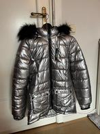 Manteau doudoune argenté sombre à capuche - 14/16A, Ophalen, Nieuw, Meisje, Jas