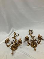 Vintage 2 stuks Hans Kögl wandlampen barok rococo stijl, Maison & Meubles, Enlèvement ou Envoi, Utilisé