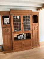 Prachtige koloniale Oost-Indische hardhout vitrinekast, Ophalen, Gebruikt, Koloniaal en landelijk, 200 cm of meer